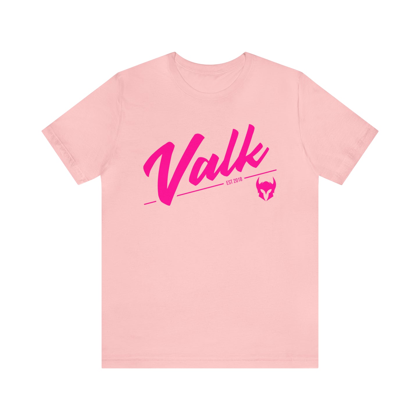 Valk Script Pink Unisex Jersey Short Sleeve Tee